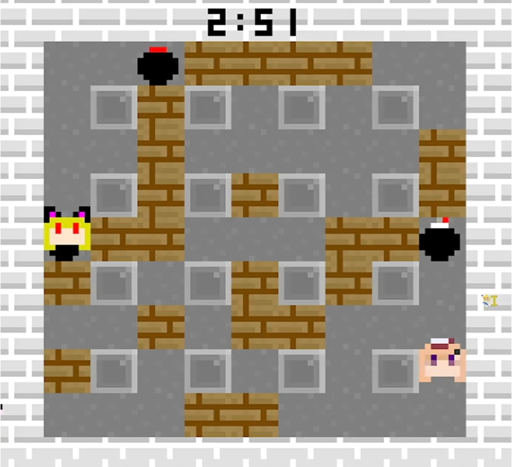 グラフィック豊富なCUIボンバーマン